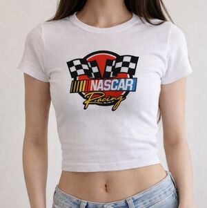 Nascar Women's White Racing Tees